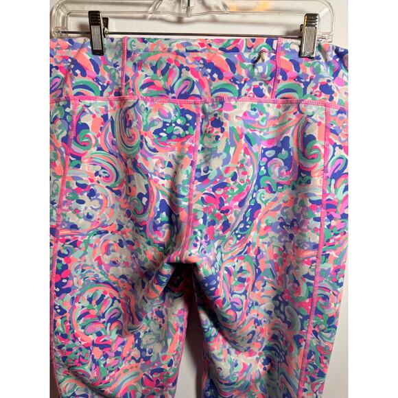 Lilly Pulitzer Women's XL Luxletic Weekender Cropped Pants Capris La Playa - Picture 6 of 9